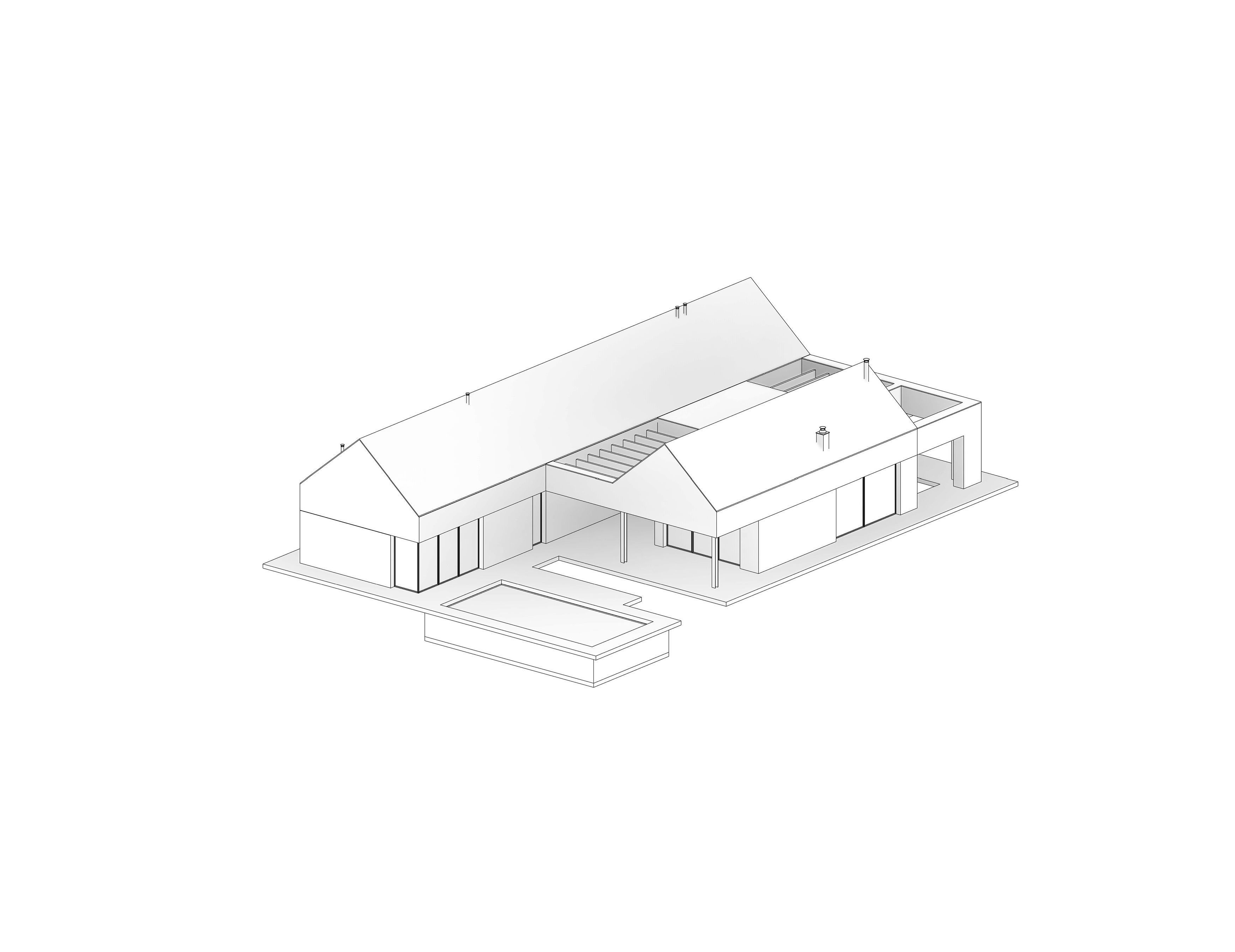 Family House 25 - Created with fully parametric Revit Families Low-poly 3D model_9