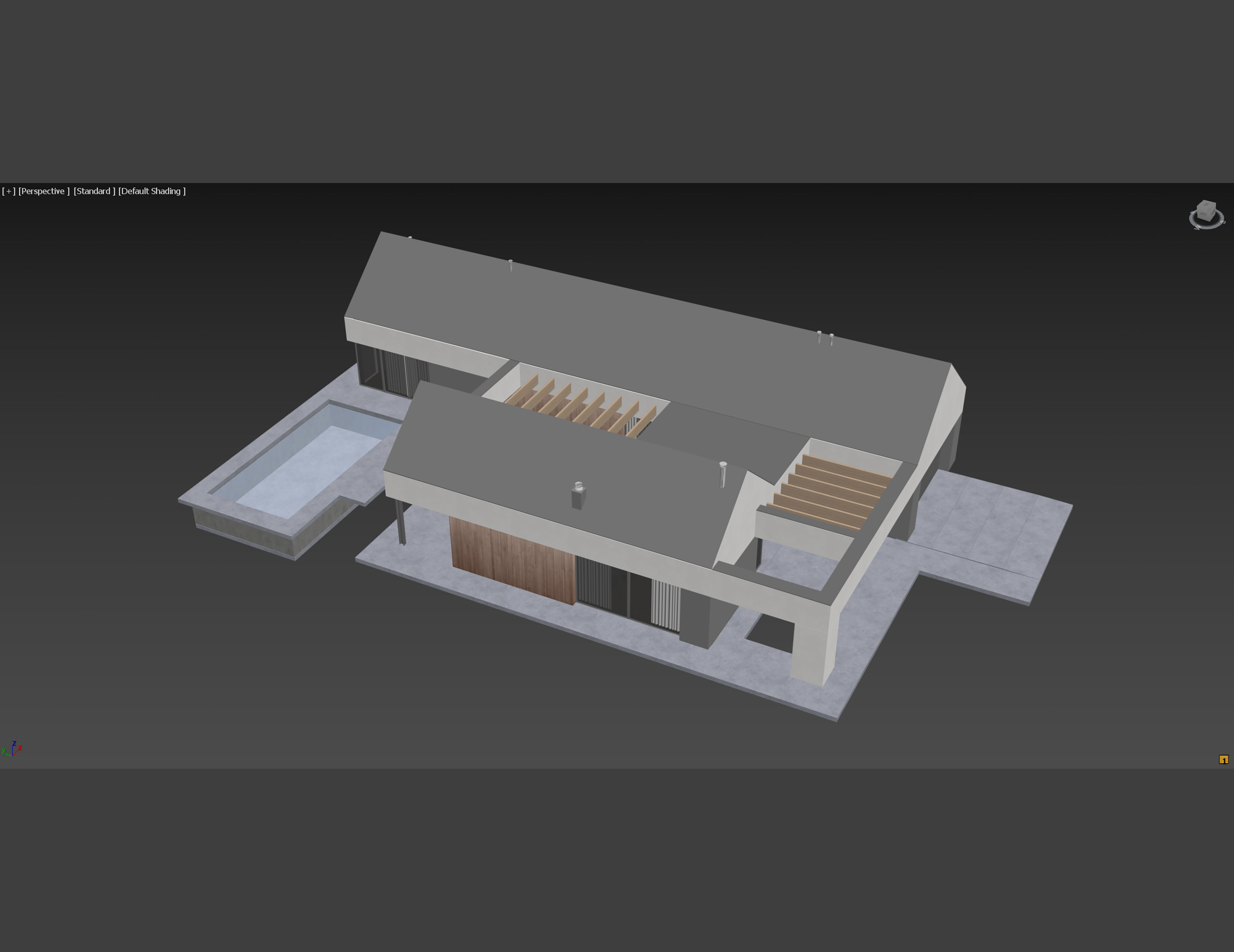Family House 25 - Created with fully parametric Revit Families Low-poly 3D model_10