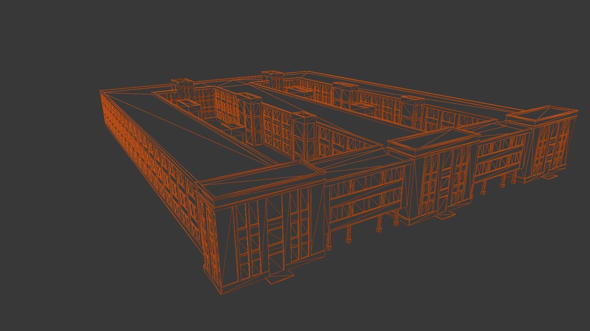 Building structure 3D Model Low-poly 3D model_12