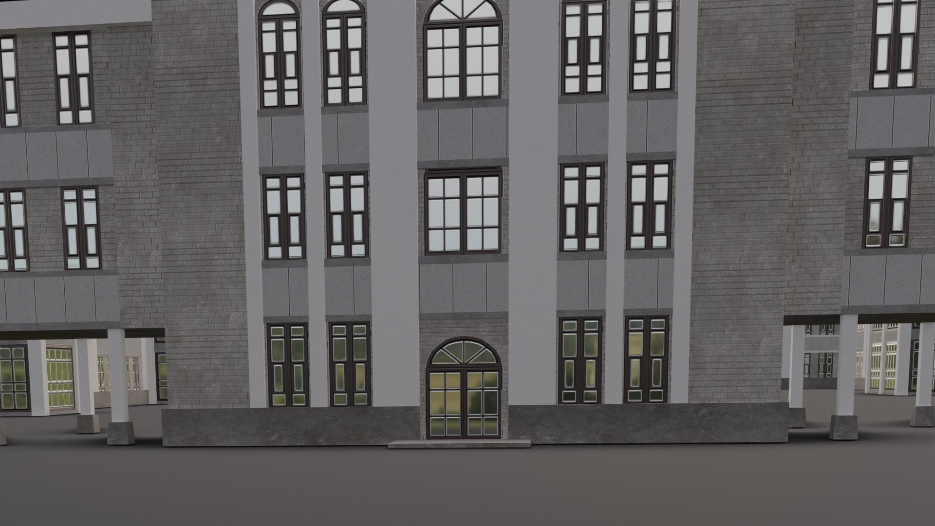 Building structure 3D Model Low-poly 3D model_5