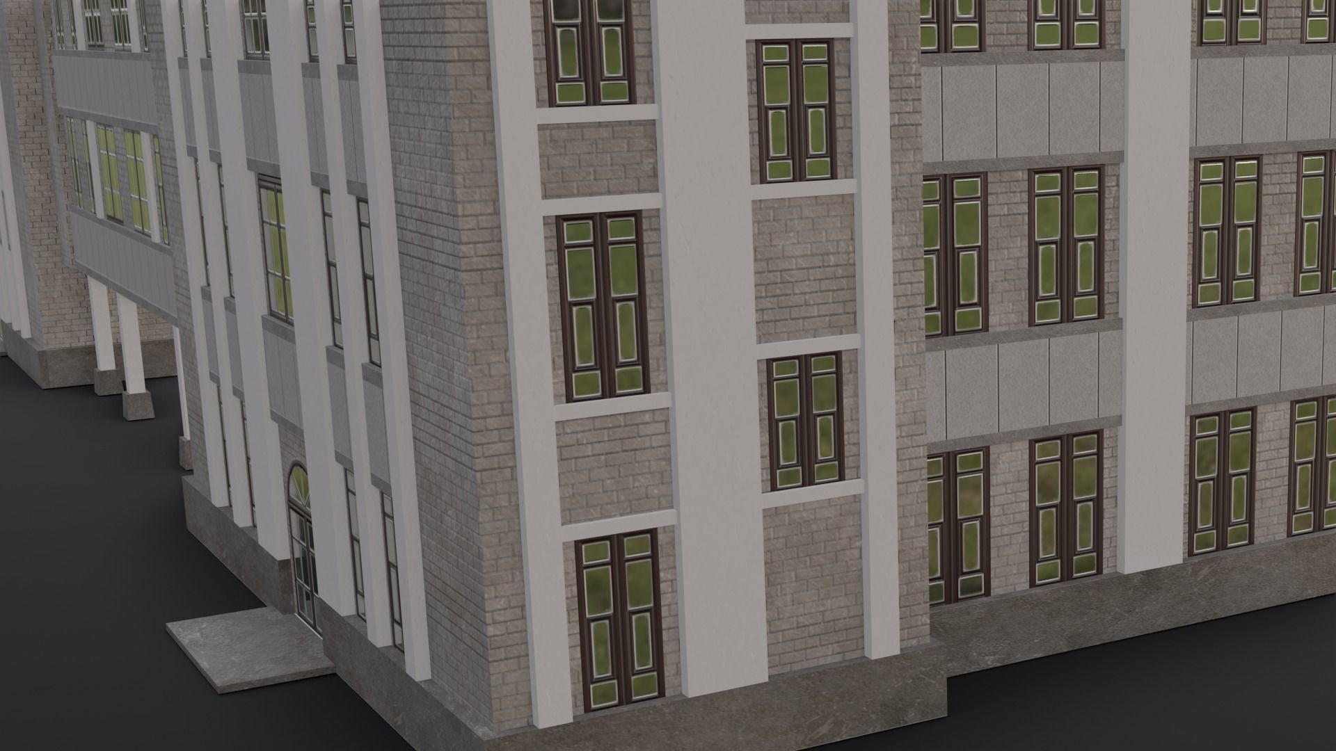 Building structure 3D Model Low-poly 3D model_4