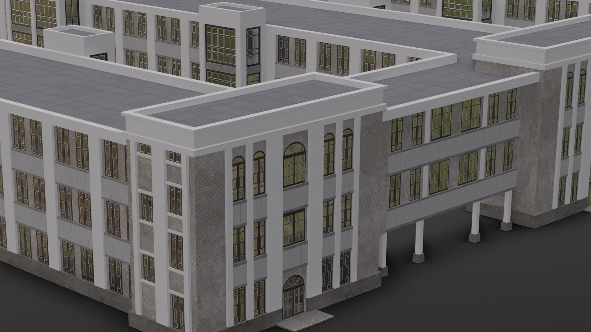 Building structure 3D Model Low-poly 3D model_17