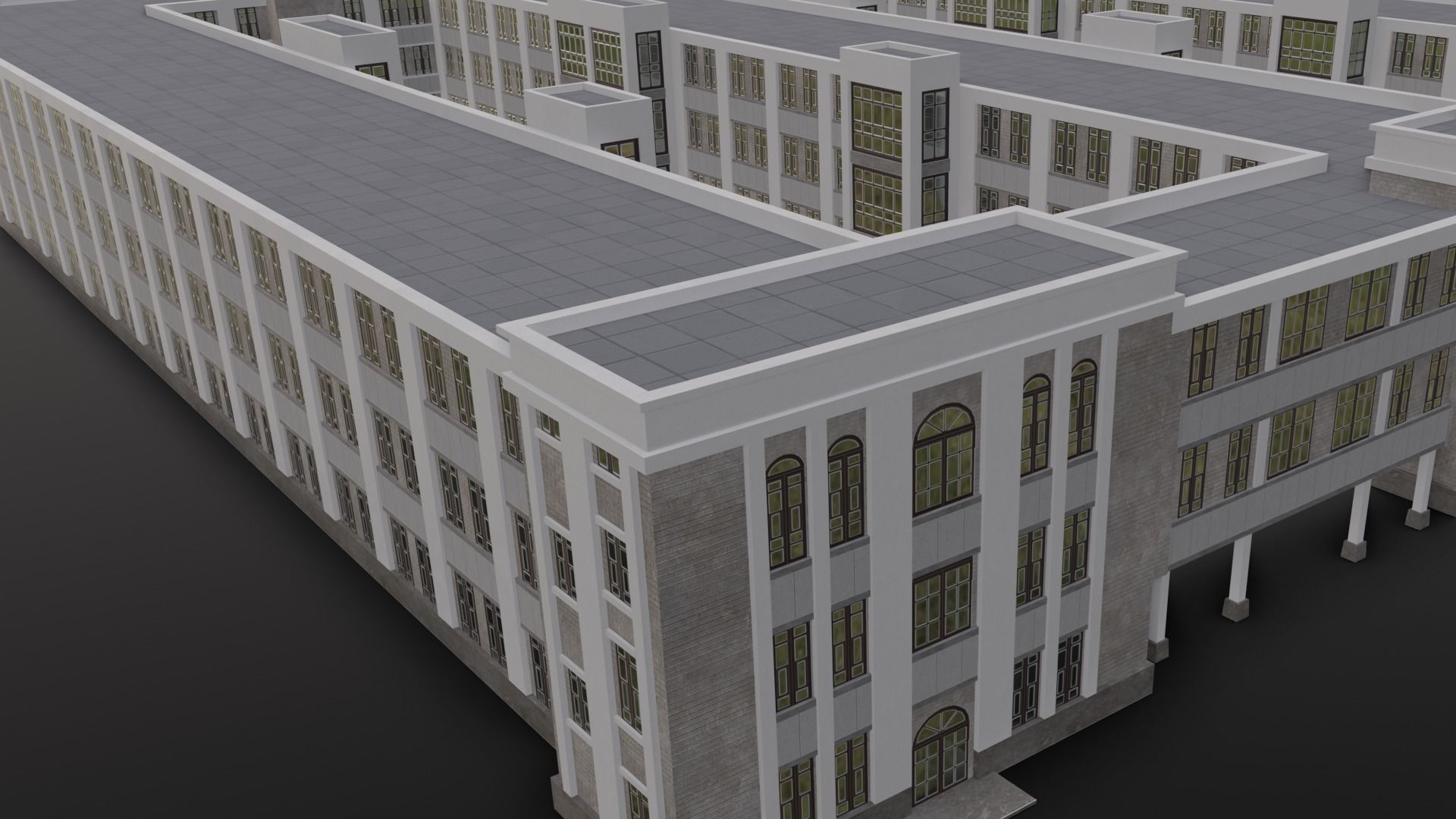 Building structure 3D Model Low-poly 3D model_13