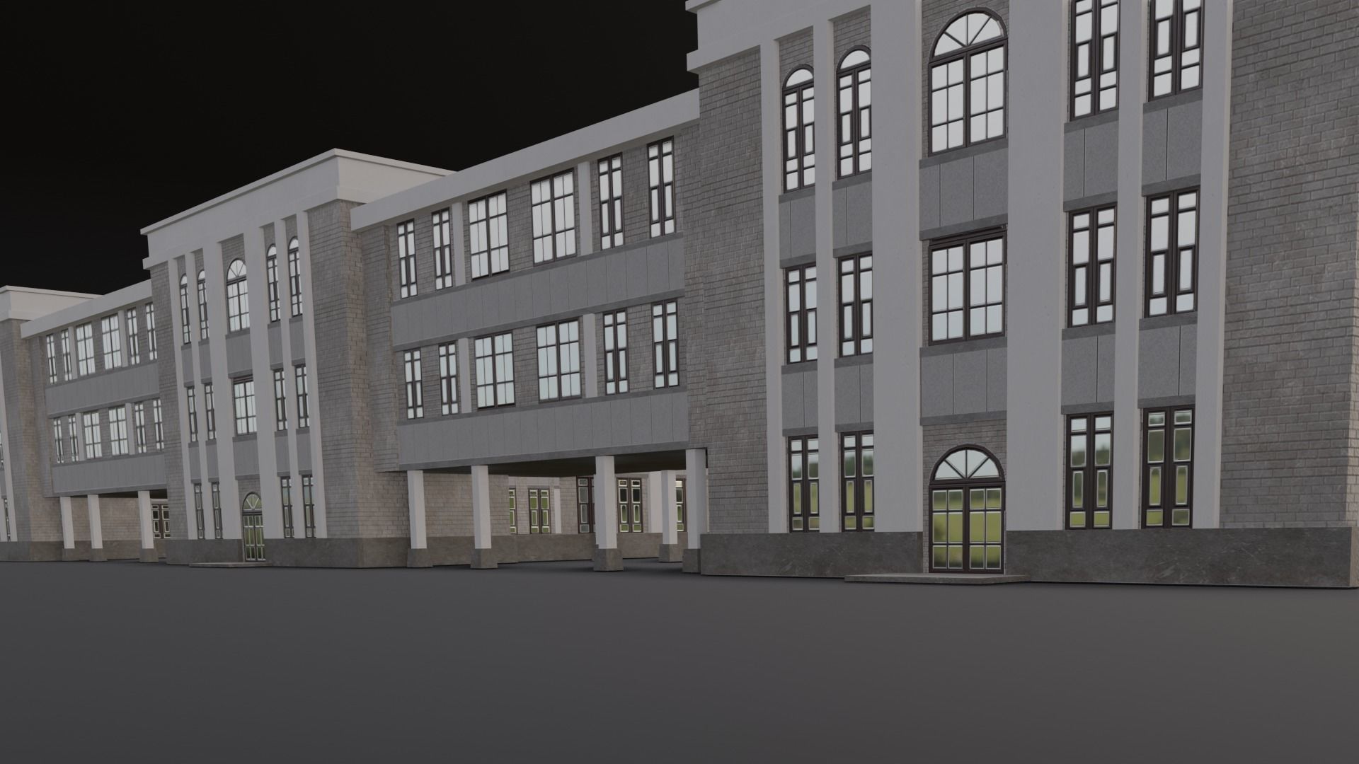 Building structure 3D Model Low-poly 3D model_15