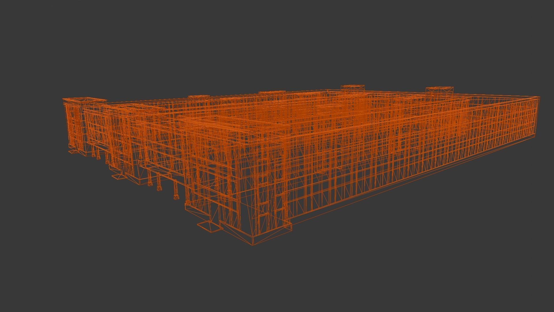 Building structure 3D Model Low-poly 3D model_11