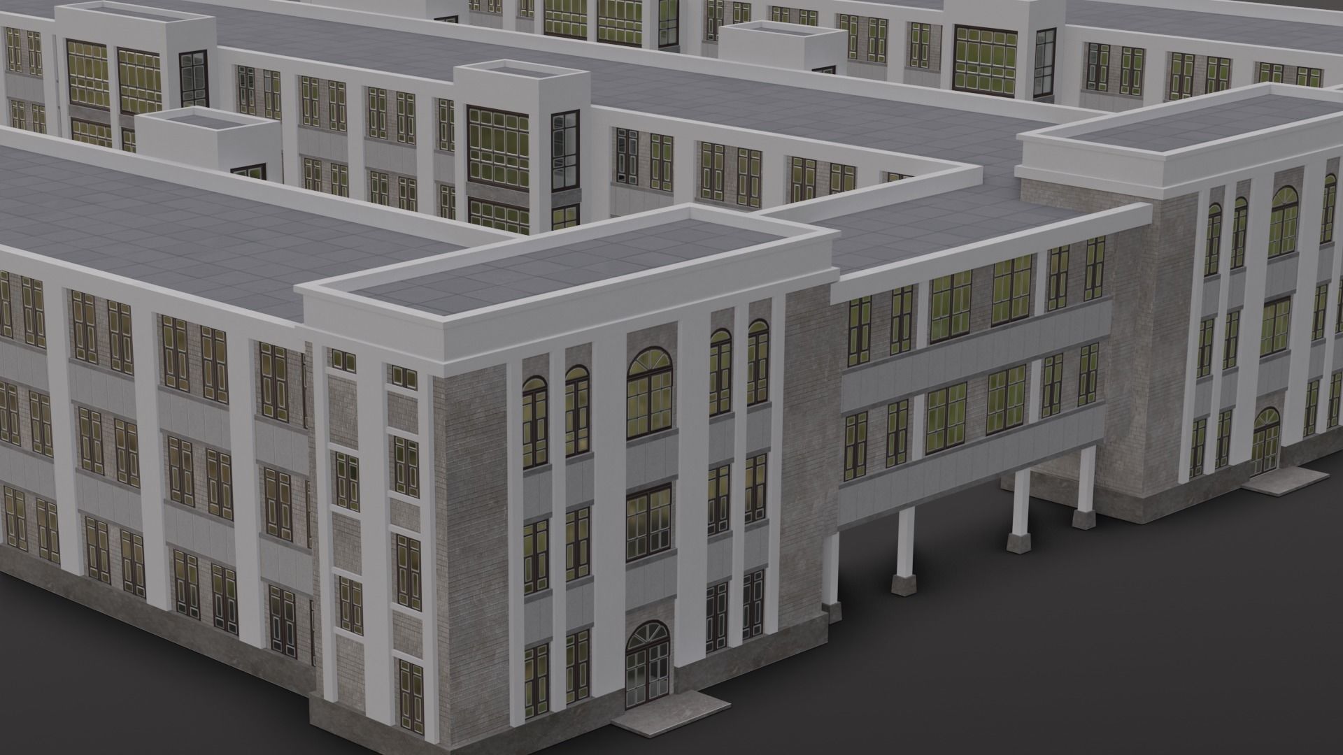 Building structure 3D Model Low-poly 3D model_18