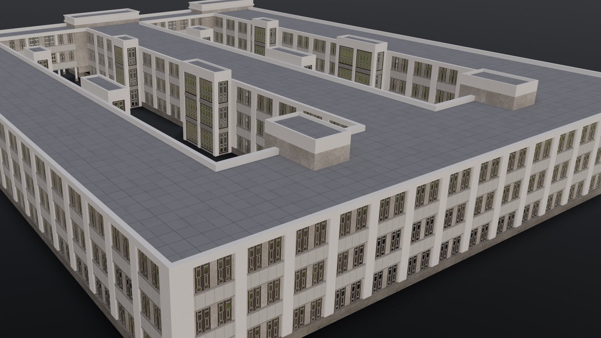 Building structure 3D Model Low-poly 3D model_16