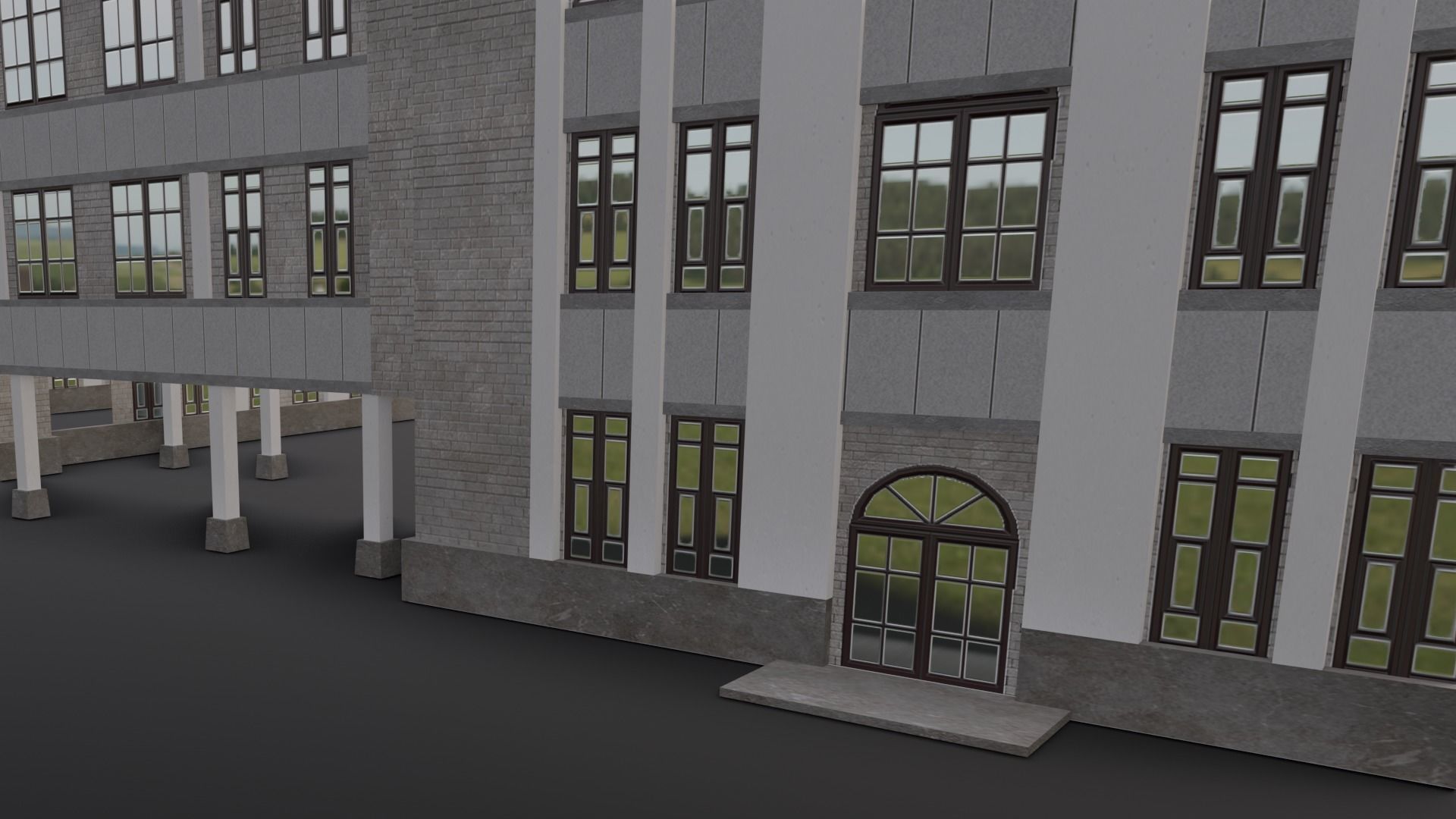 Building structure 3D Model Low-poly 3D model_6