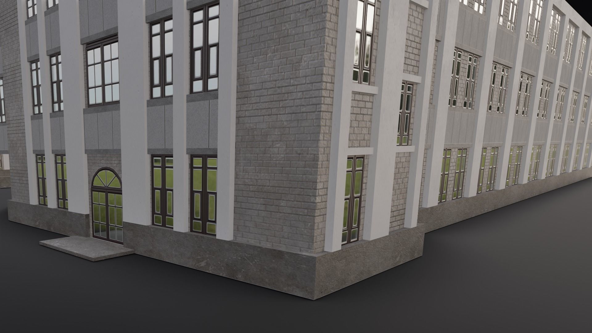 Building structure 3D Model Low-poly 3D model_7