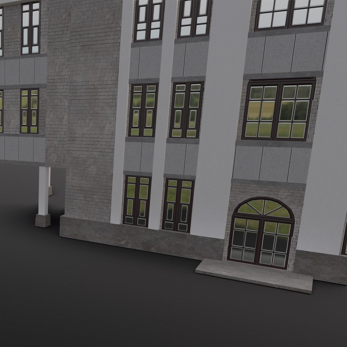 Building structure 3D Model Low-poly 3D model_8