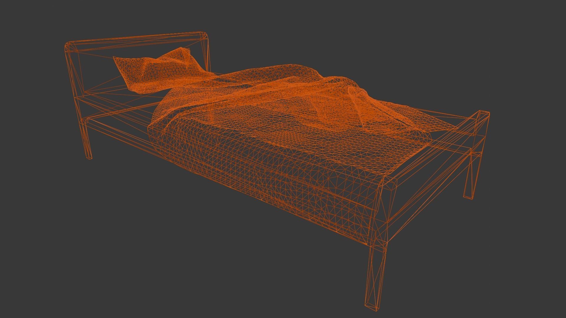 Bed 3D Model  Low-poly 3D model_7