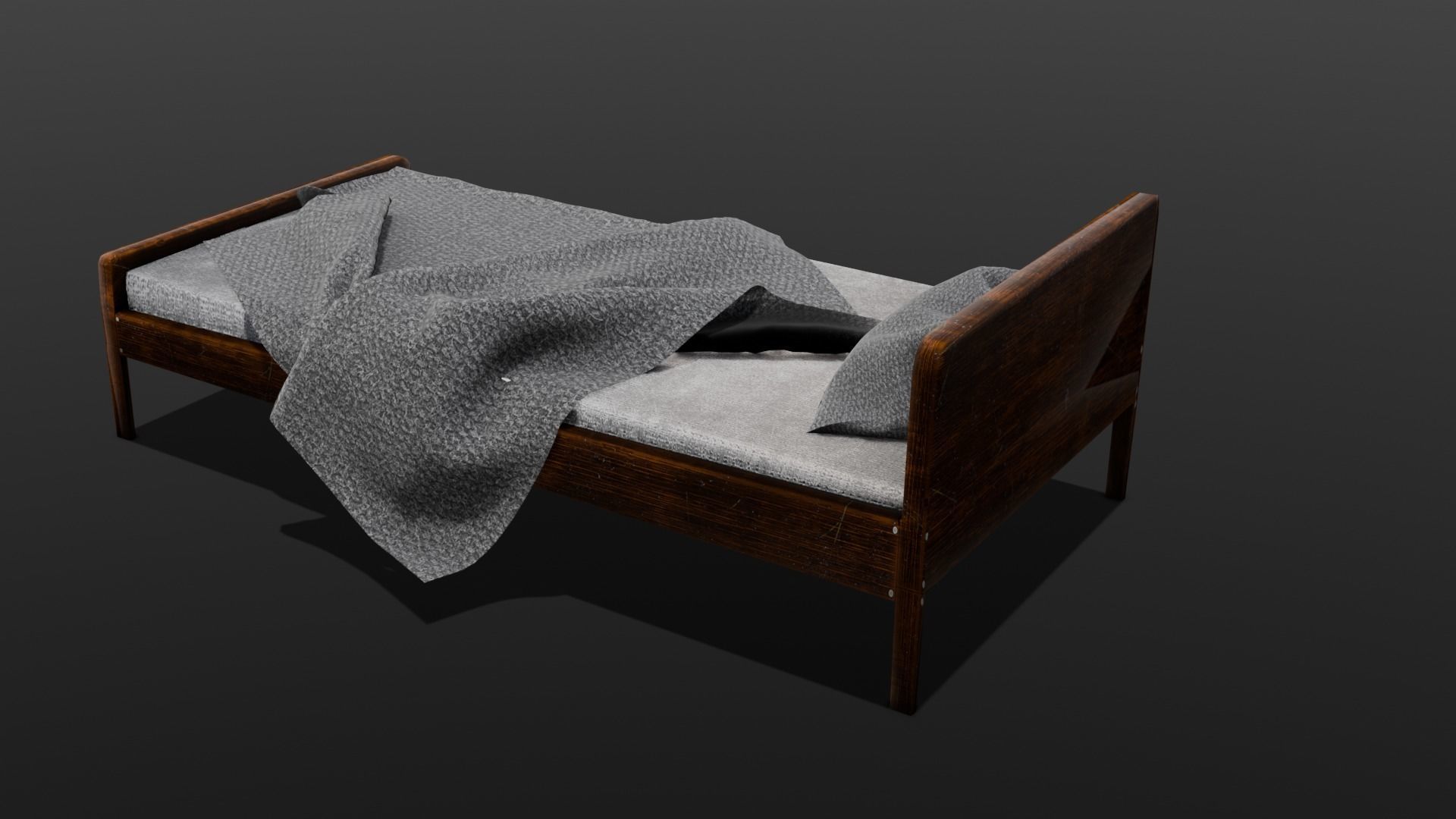 Bed 3D Model  Low-poly 3D model_15