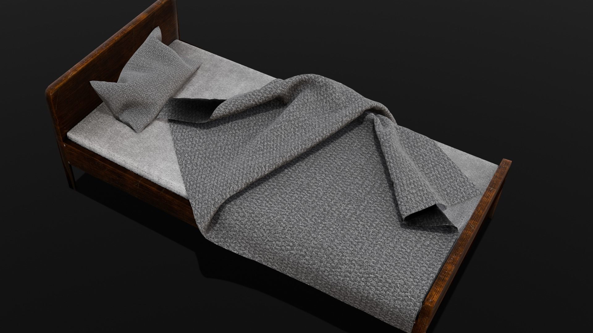 Bed 3D Model  Low-poly 3D model_16