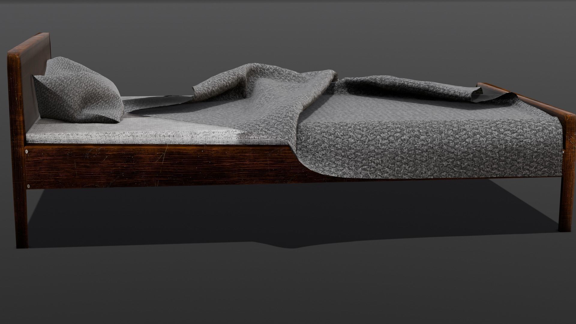 Bed 3D Model  Low-poly 3D model_1