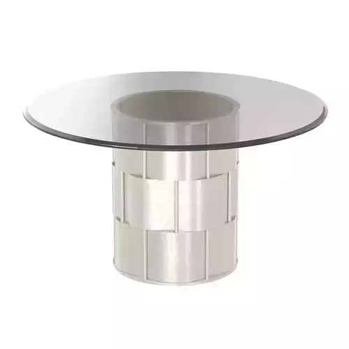 Amanda Silver Leaf Dining Table by Worlds Away