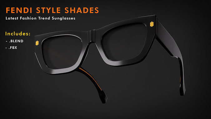 Fendi Style Sunglasses 3D model