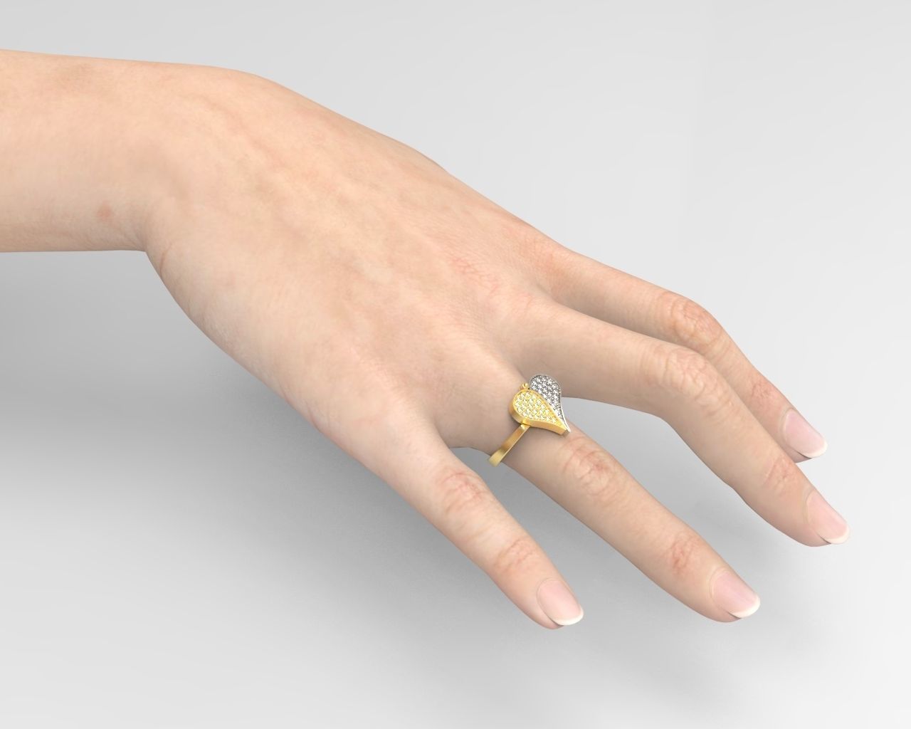 R 115 Heart Transform ring 3D print model_2