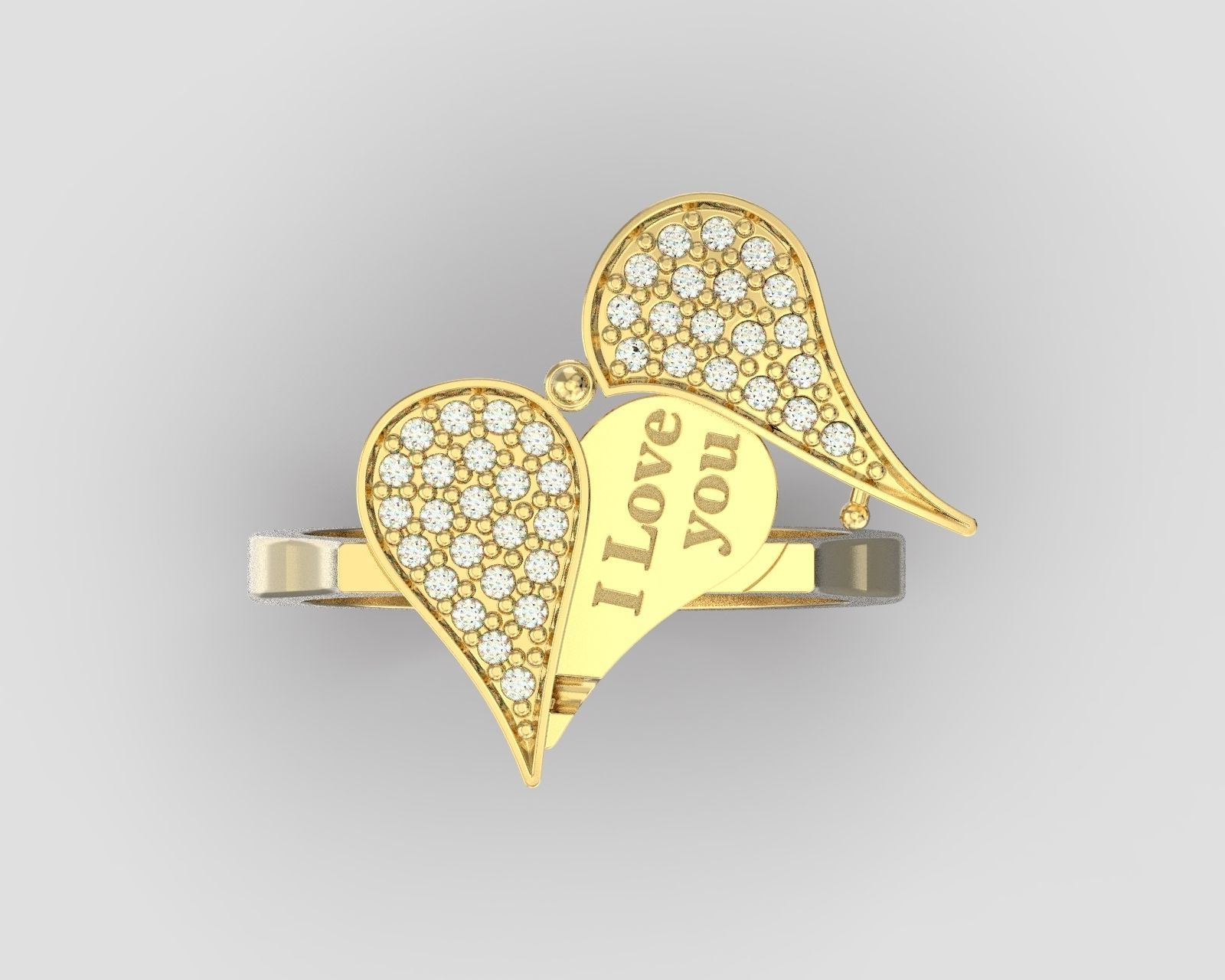 R 115 Heart Transform ring 3D print model_8
