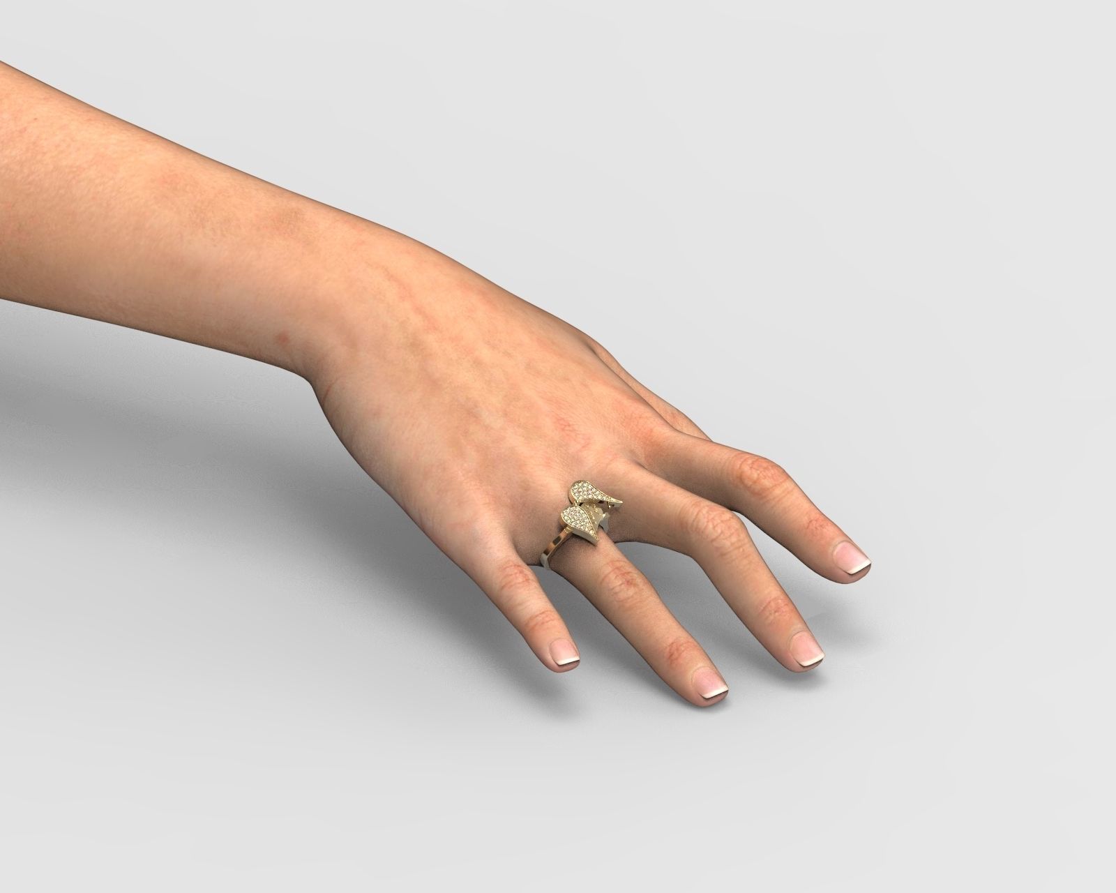 R 115 Heart Transform ring 3D print model_3