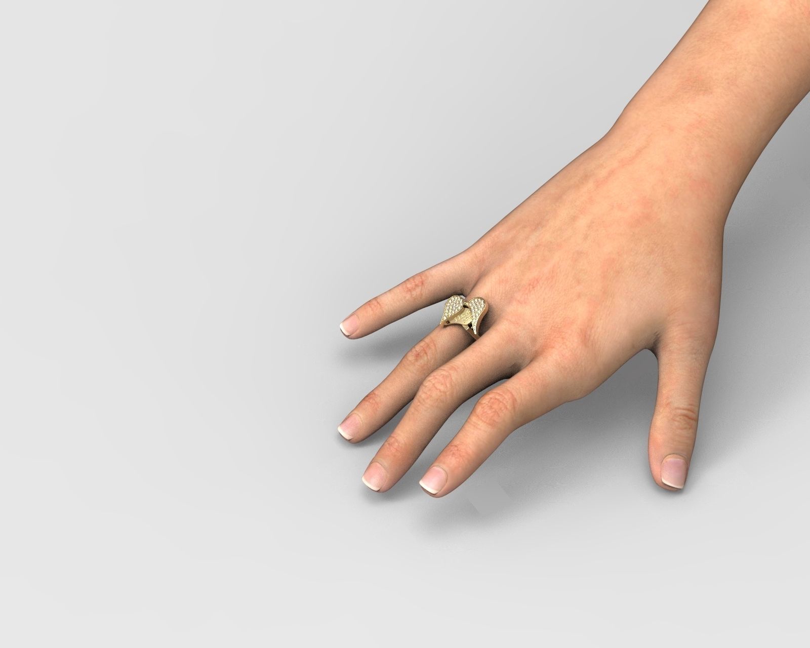 R 115 Heart Transform ring 3D print model_7