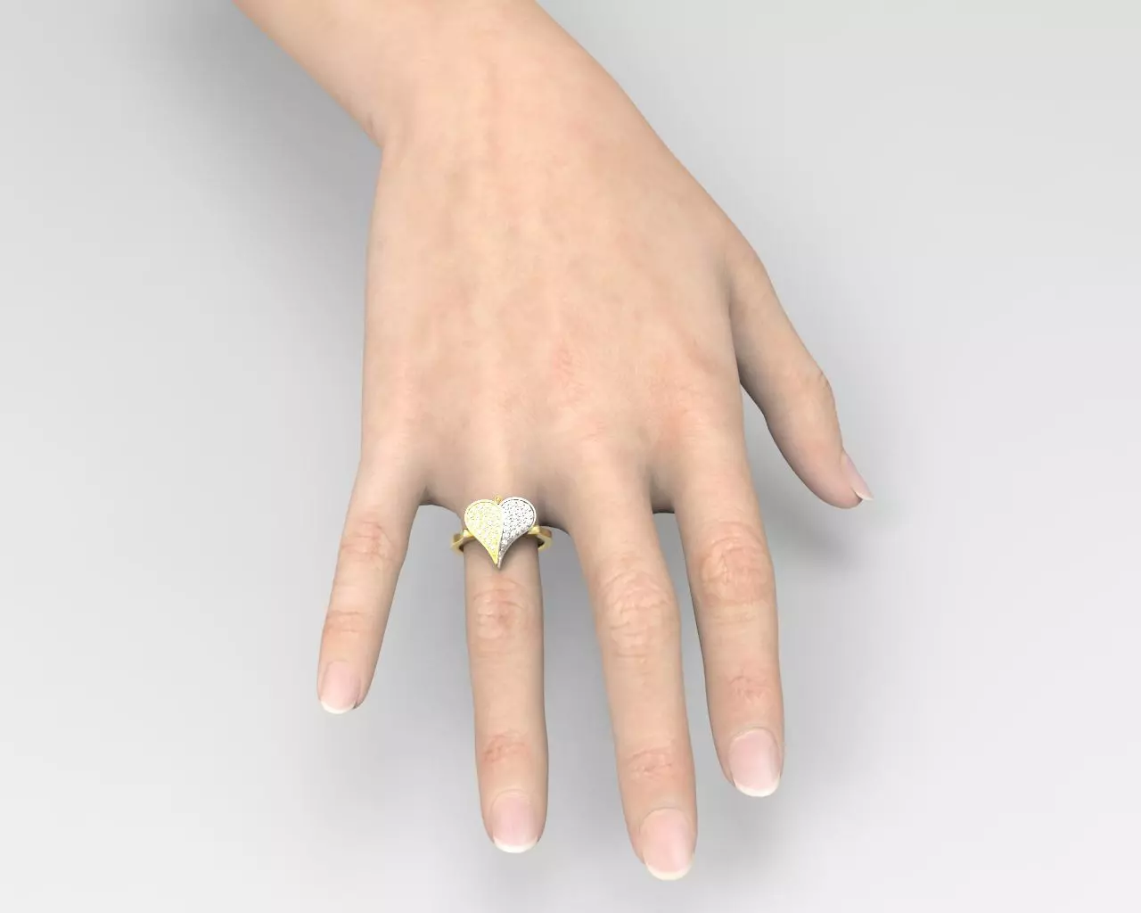 R 115 Heart Transform ring 3D print model_0