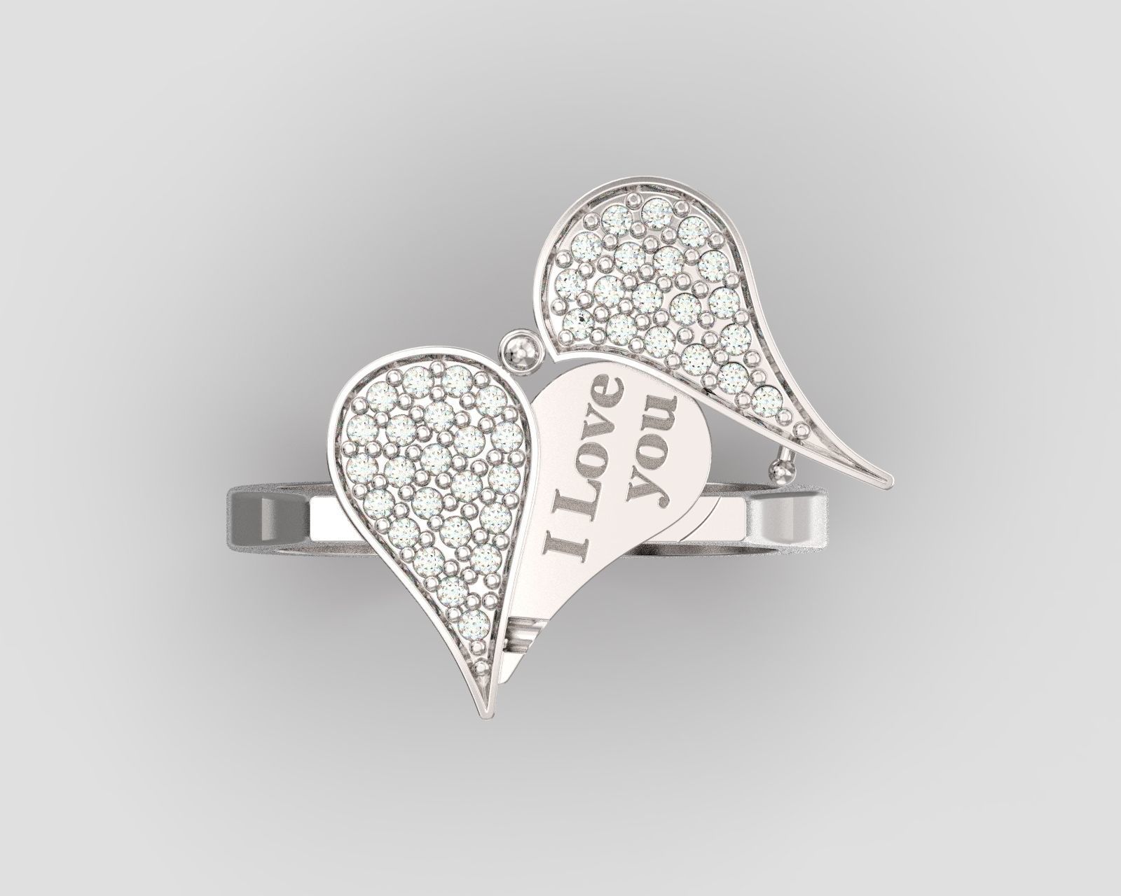 R 115 Heart Transform ring 3D print model_11