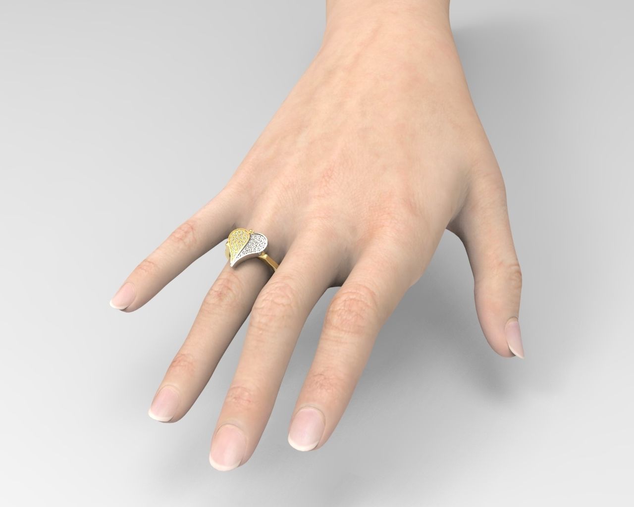 R 115 Heart Transform ring 3D print model_1