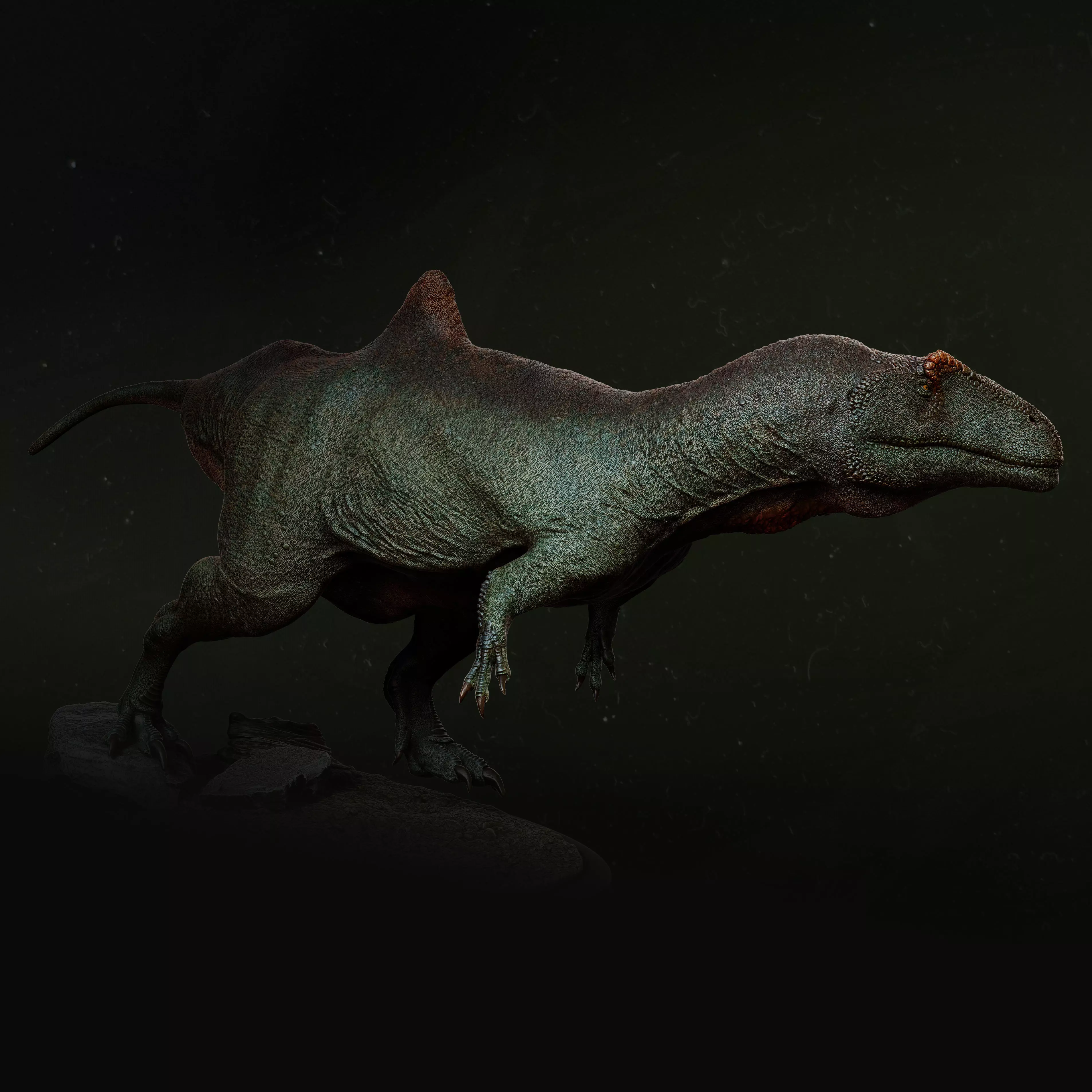 Concavenator chasing 1-35 scale pre-supported FREE model Free 3D print model