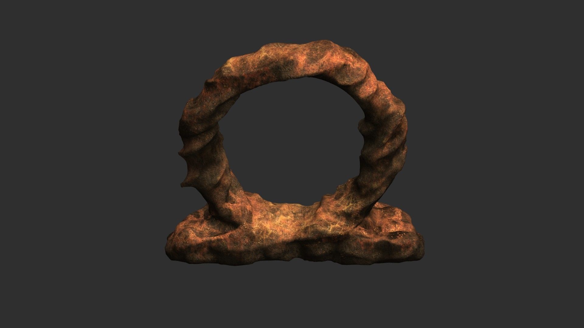 Stone Portal 1 - Dust Low-poly 3D model_2