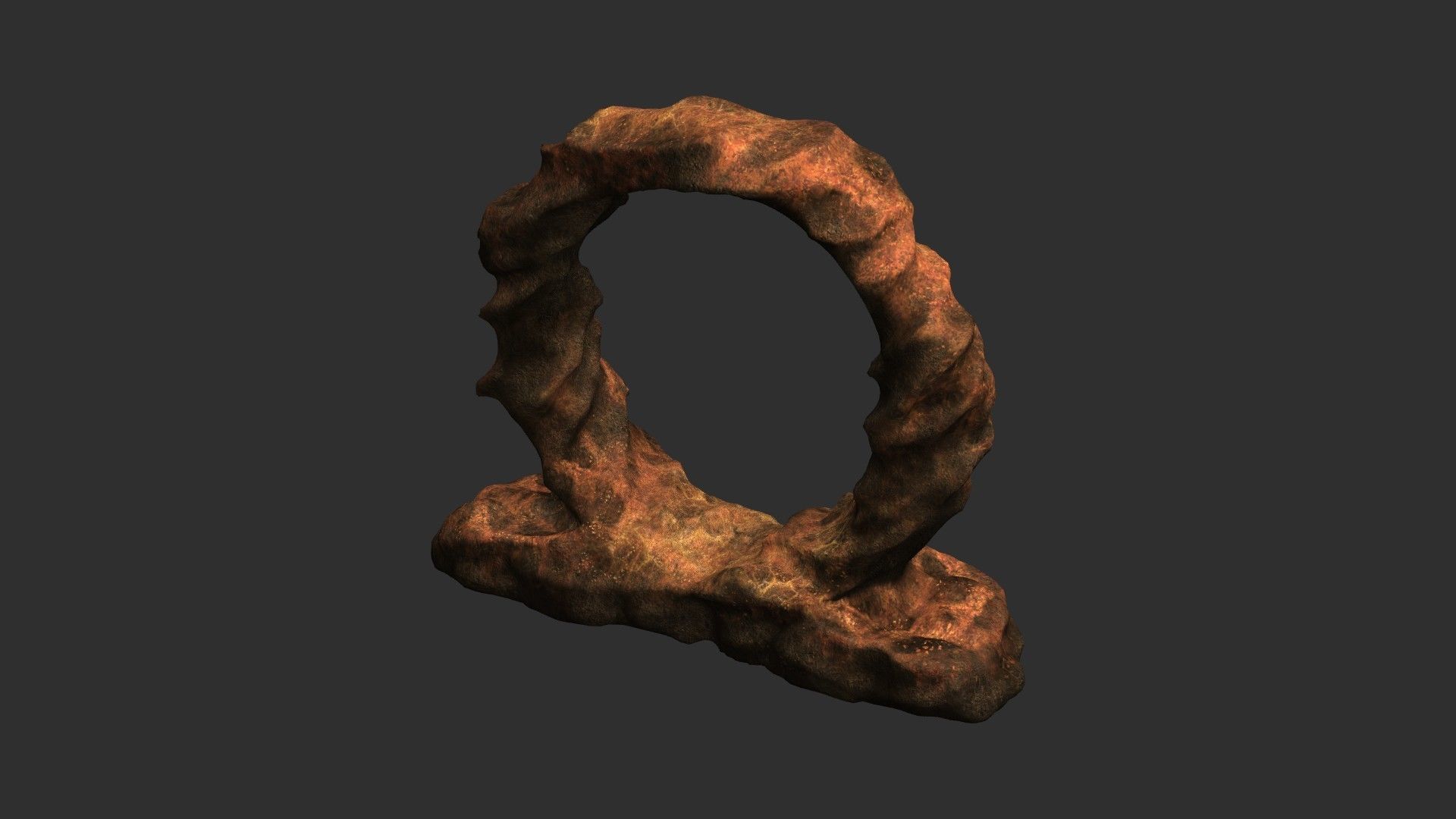 Stone Portal 1 - Dust Low-poly 3D model_1