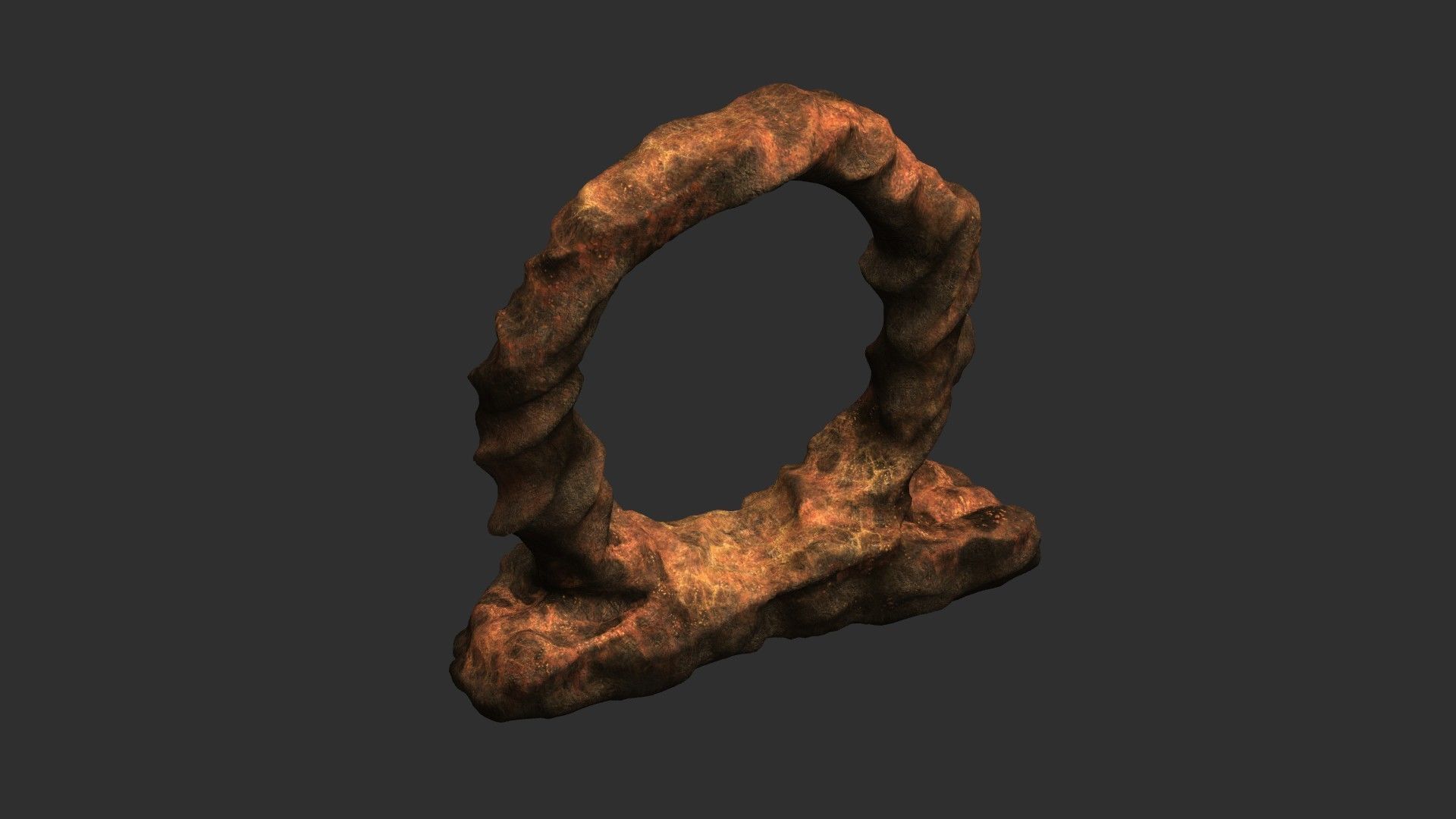 Stone Portal 1 - Dust Low-poly 3D model_3