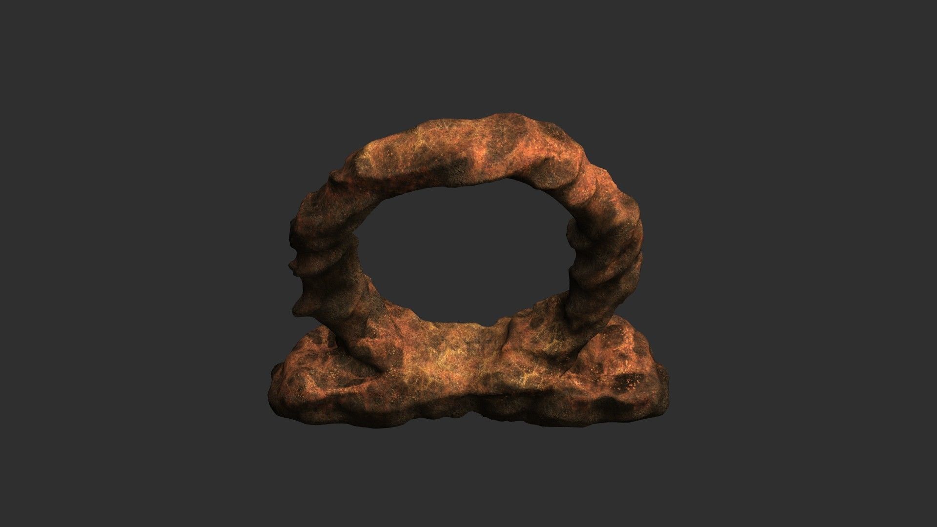 Stone Portal 1 - Dust Low-poly 3D model_8