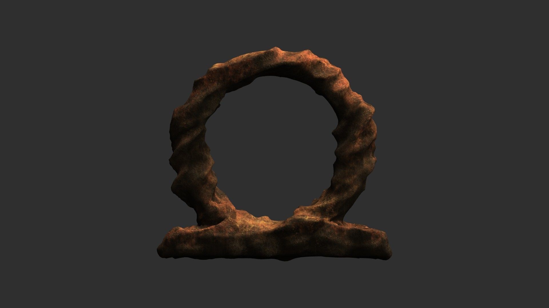 Stone Portal 1 - Dust Low-poly 3D model_7