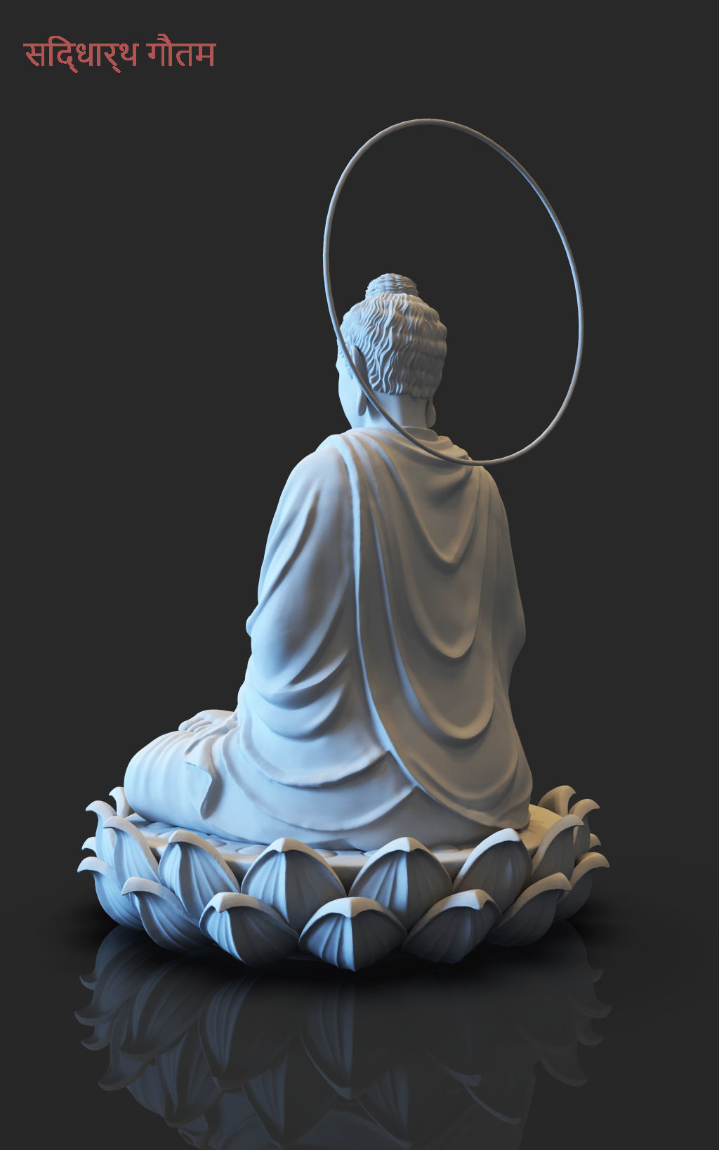 Buddhist art Free 3D model_1