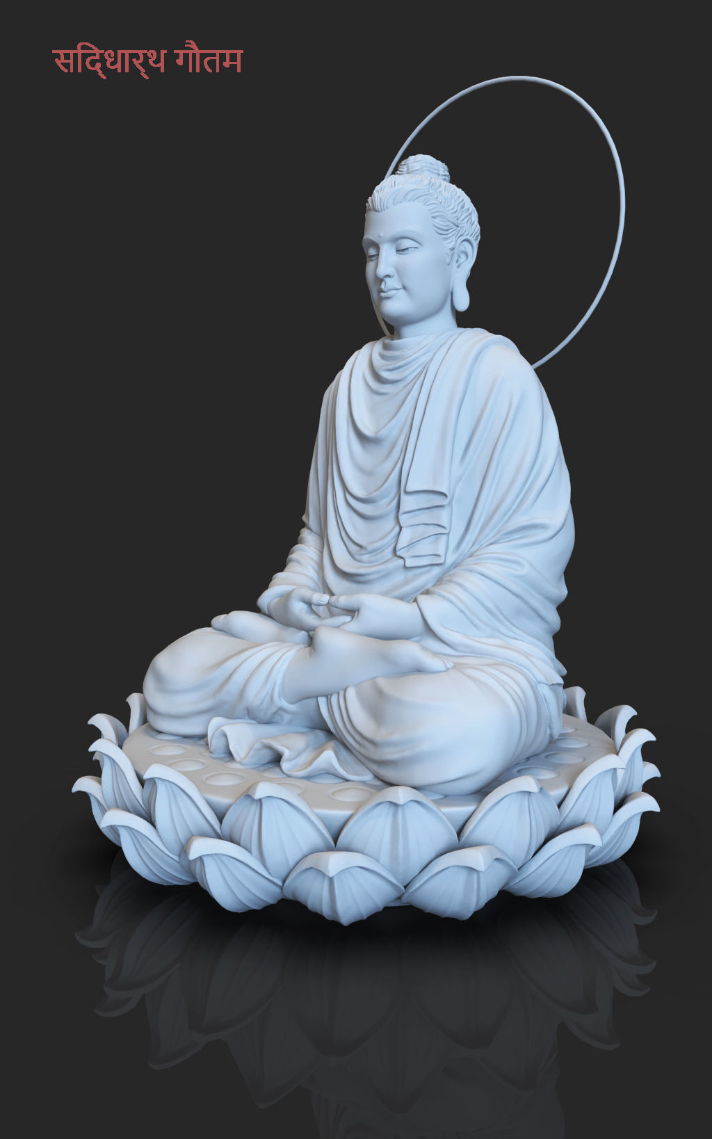 Buddhist art Free 3D model_2