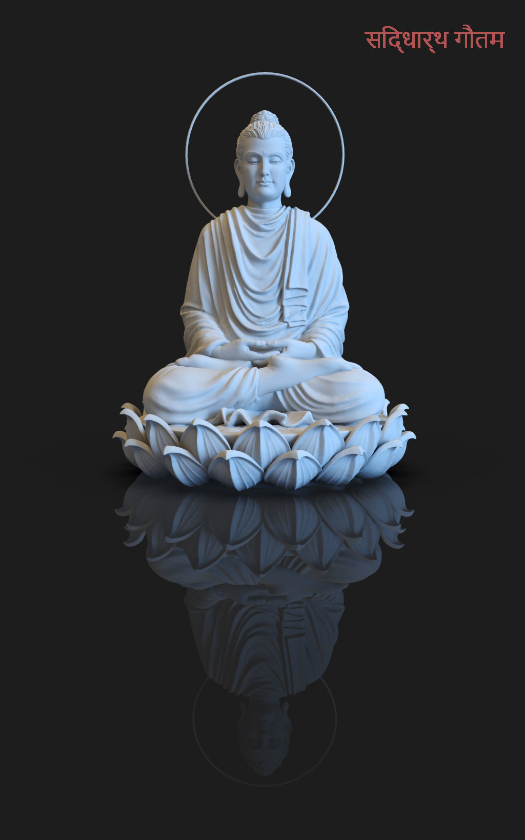 Buddhist art Free 3D model_3