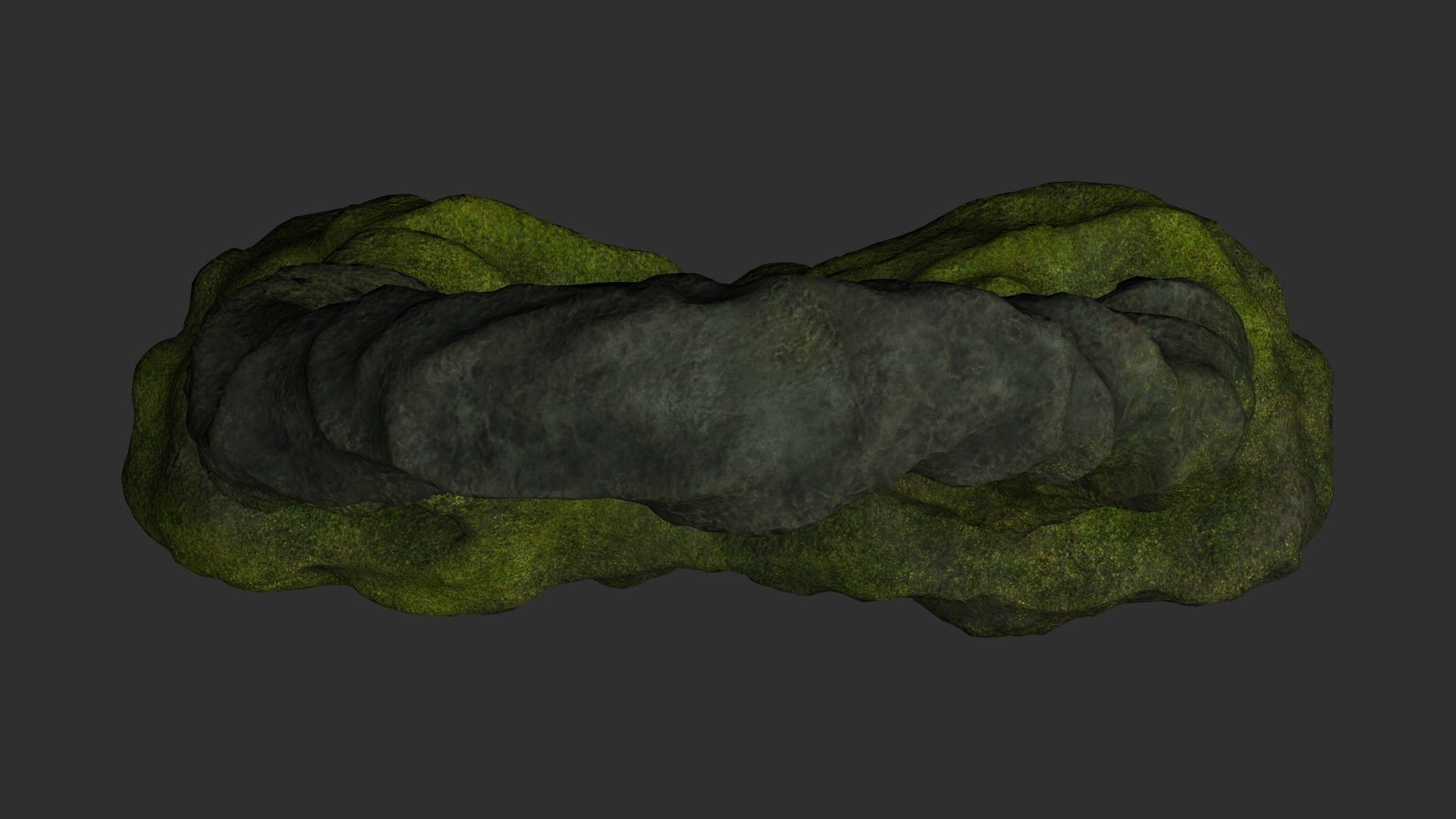 Stone Portal 1 - Moss 2 Low-poly 3D model_9