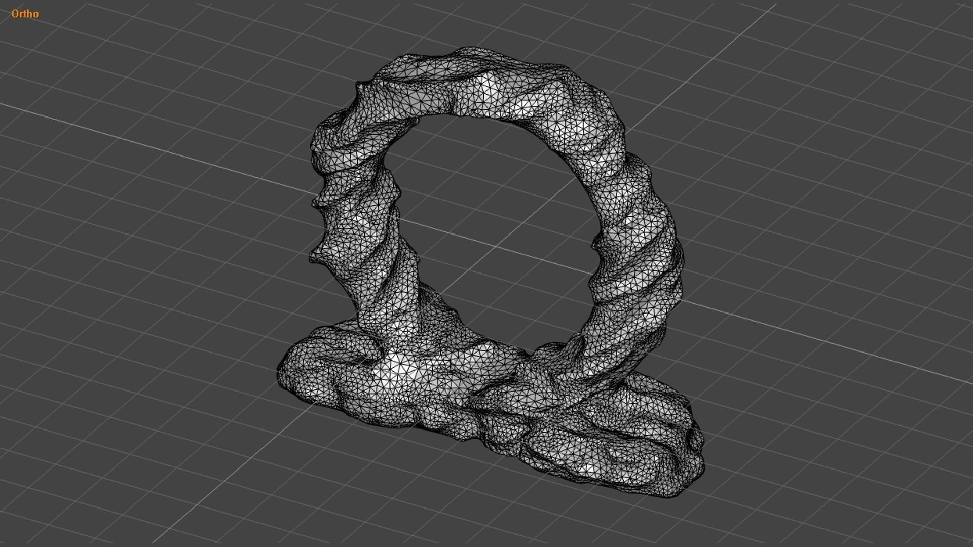 Stone Portal 1 - Moss 2 Low-poly 3D model_13