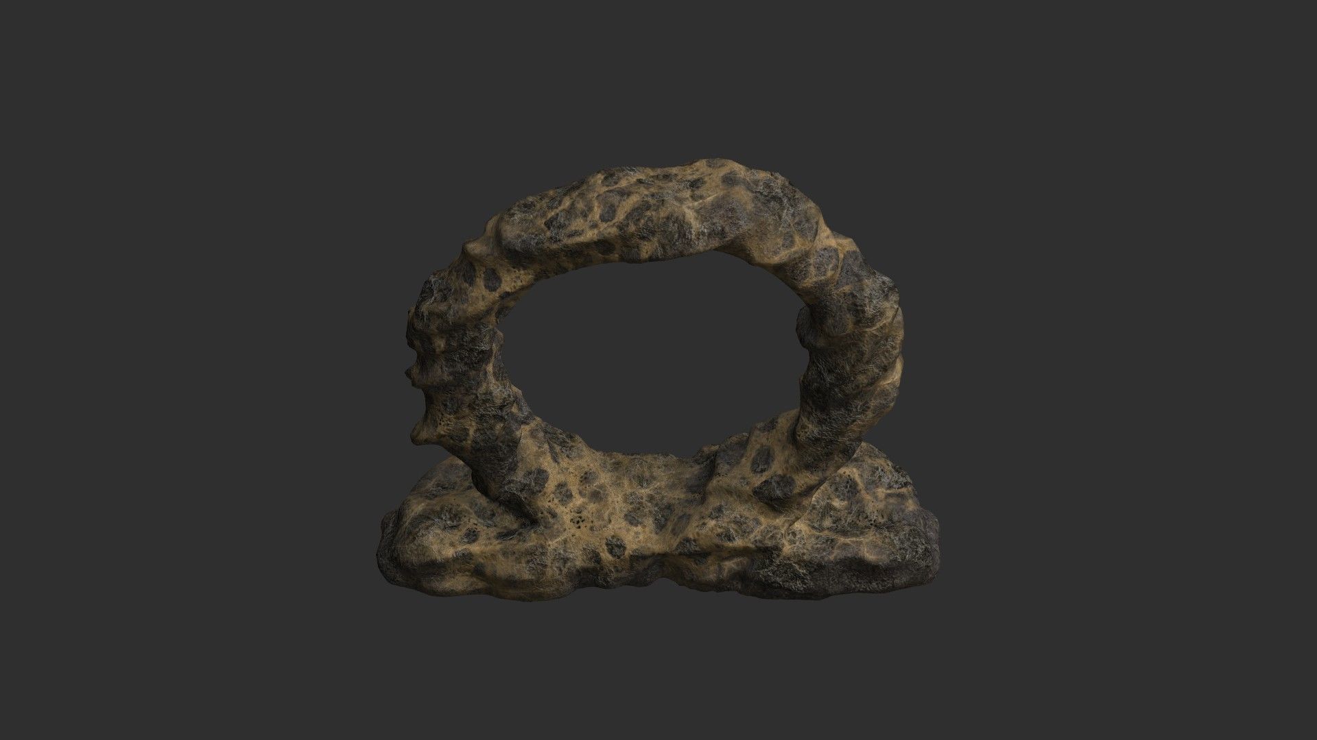 Stone Portal 1 - Spider Low-poly 3D model_3