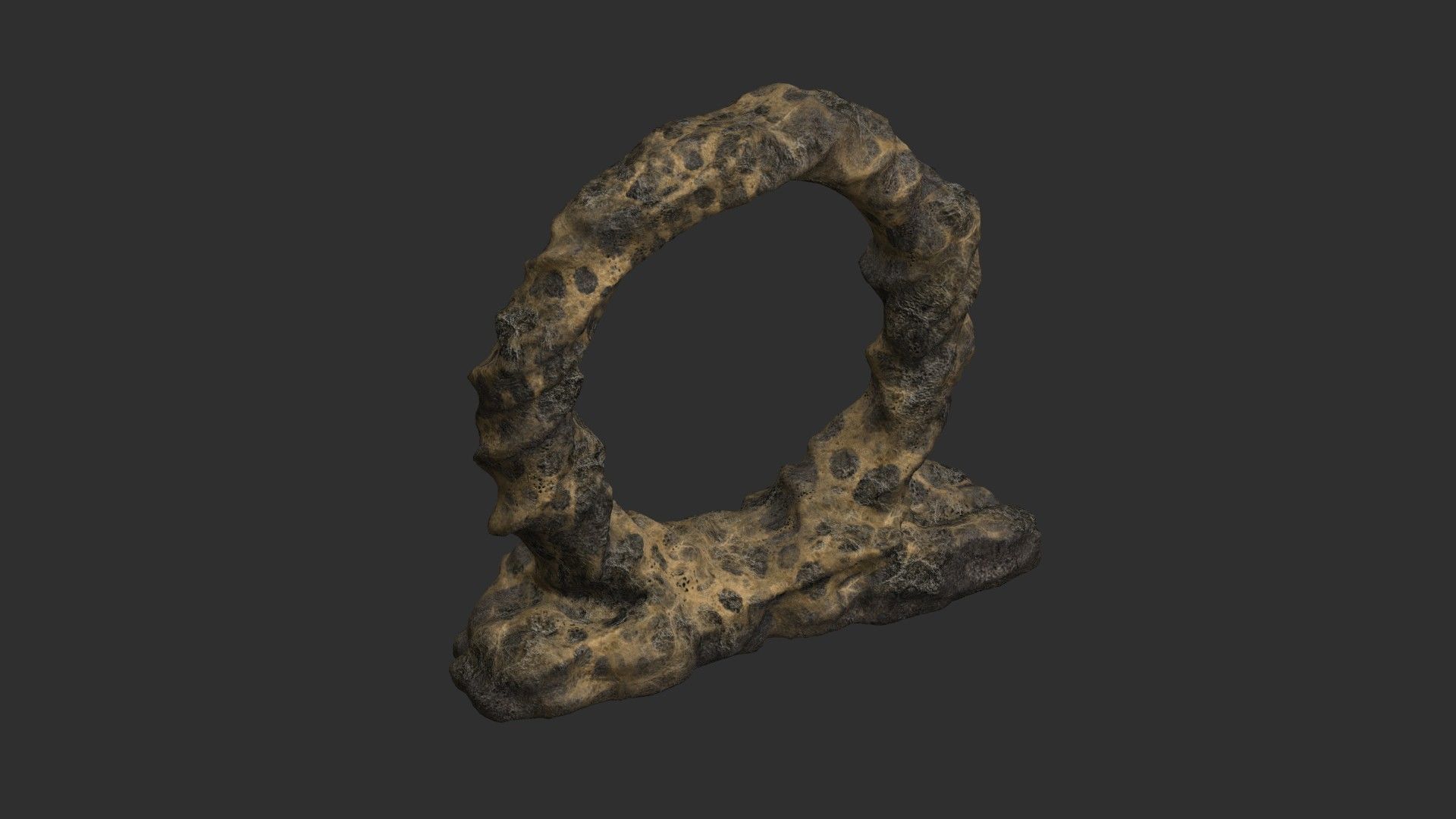 Stone Portal 1 - Spider Low-poly 3D model_1