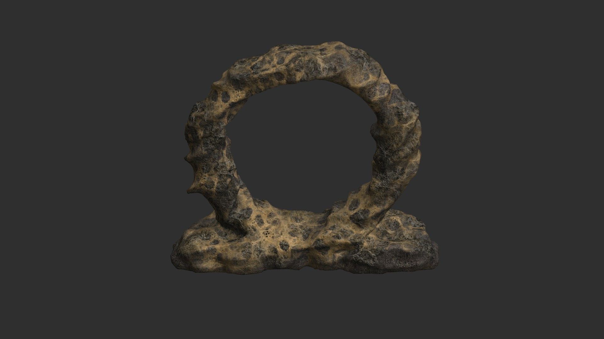 Stone Portal 1 - Spider Low-poly 3D model_11