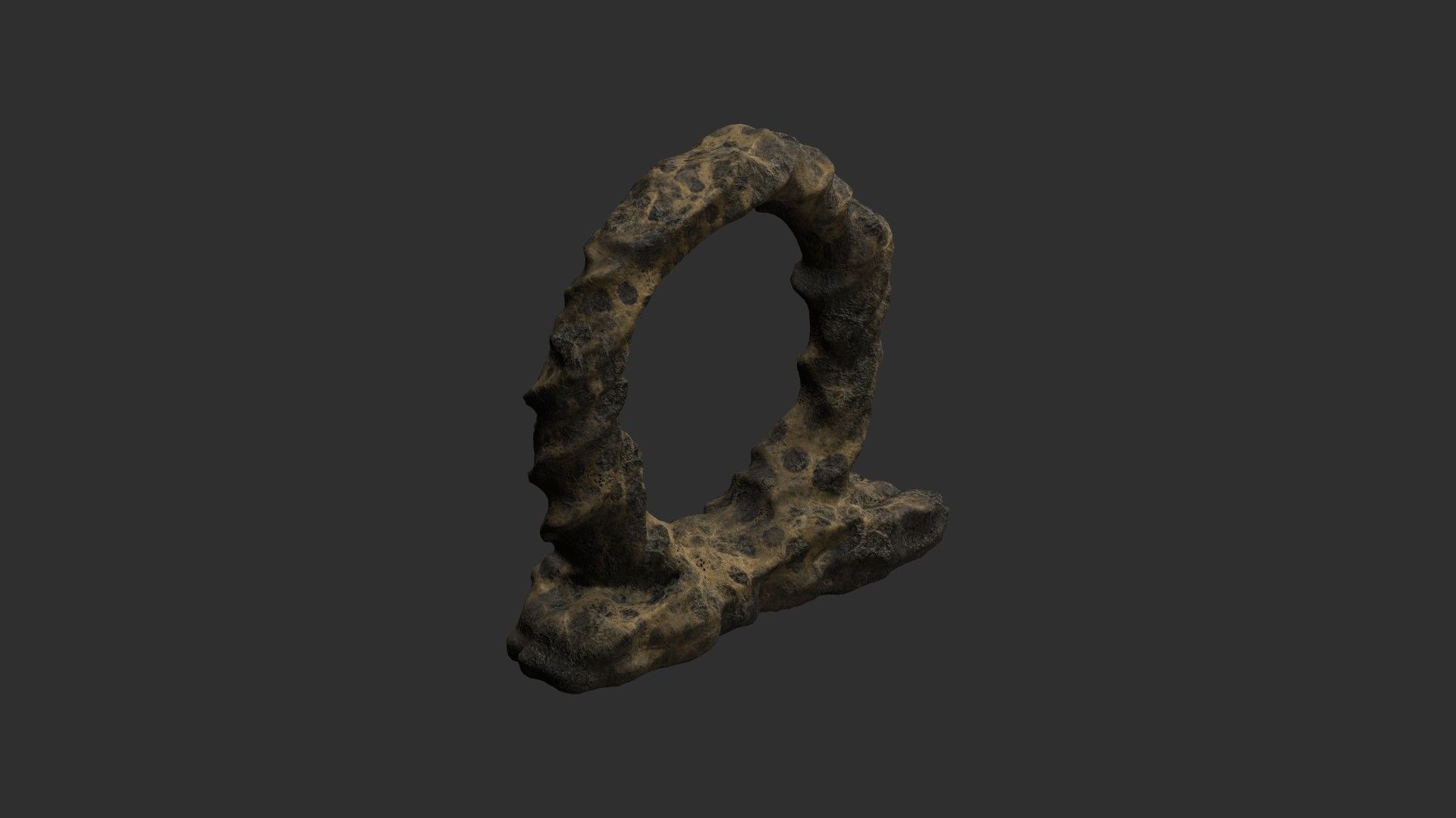 Stone Portal 1 - Spider Low-poly 3D model_5