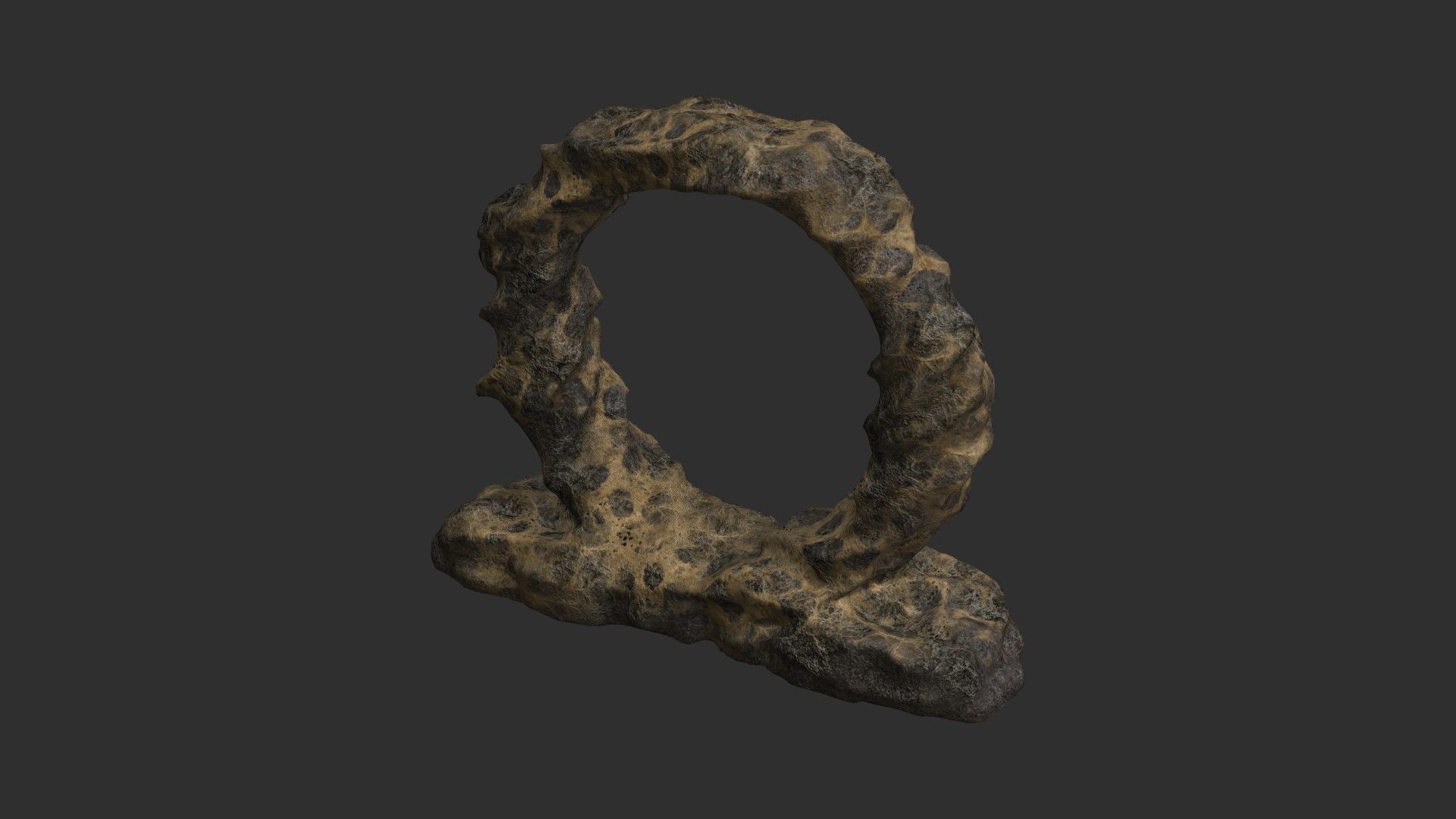 Stone Portal 1 - Spider Low-poly 3D model_8