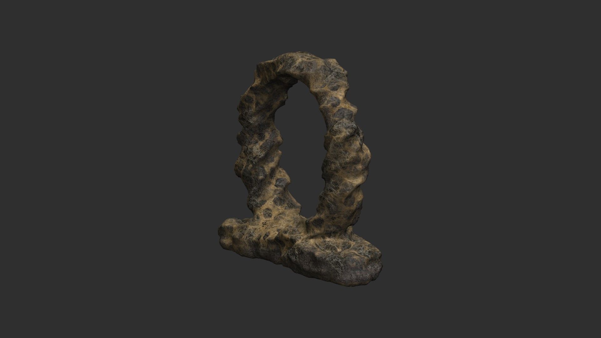 Stone Portal 1 - Spider Low-poly 3D model_2