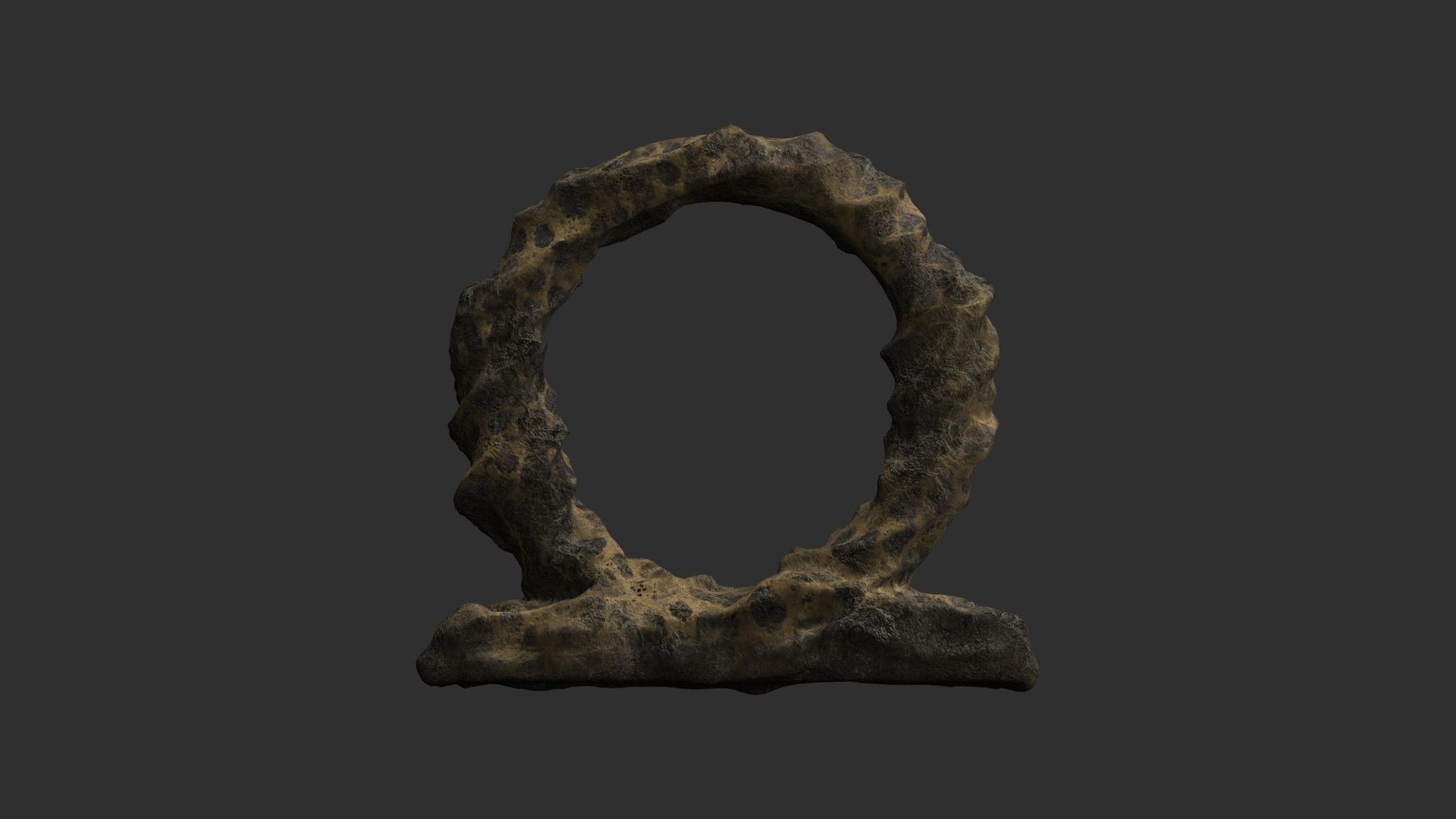 Stone Portal 1 - Spider Low-poly 3D model_4