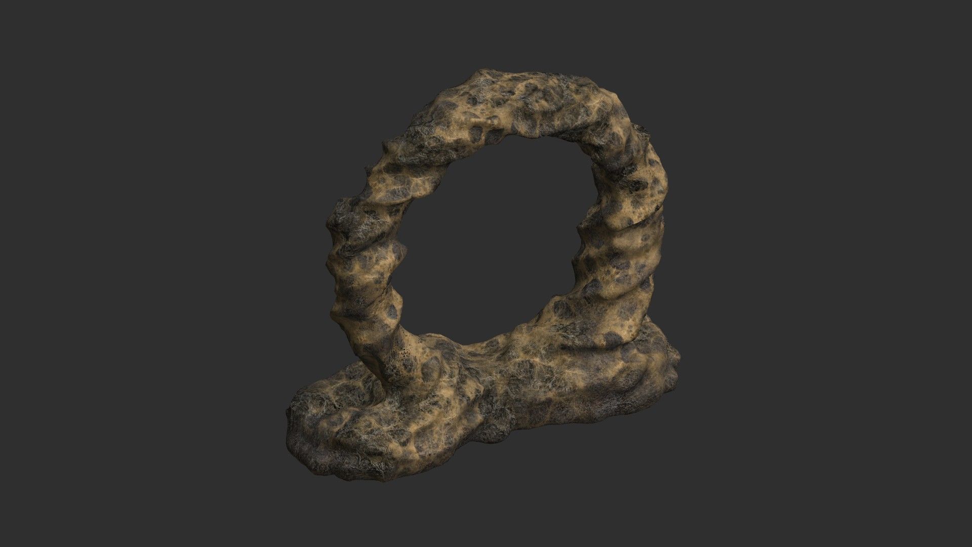 Stone Portal 1 - Spider Low-poly 3D model_9