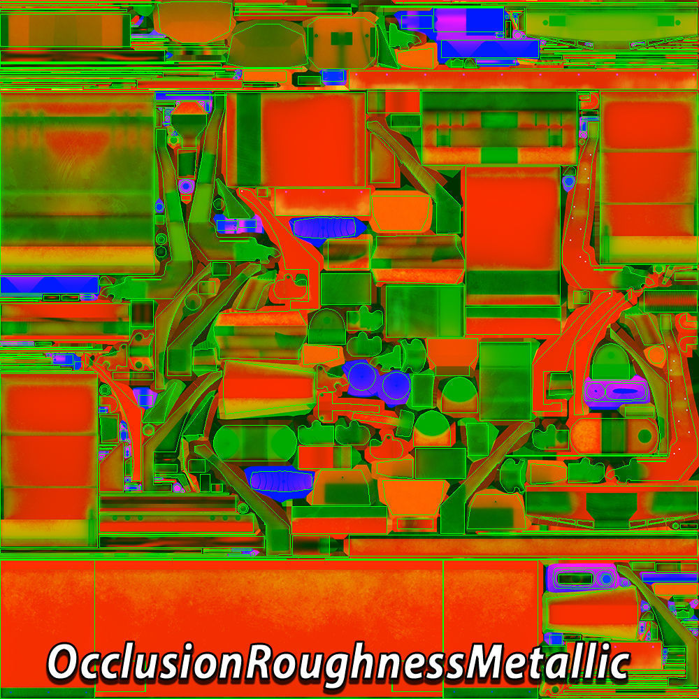 Dump truck with Snowplow Low-poly 3D model_62