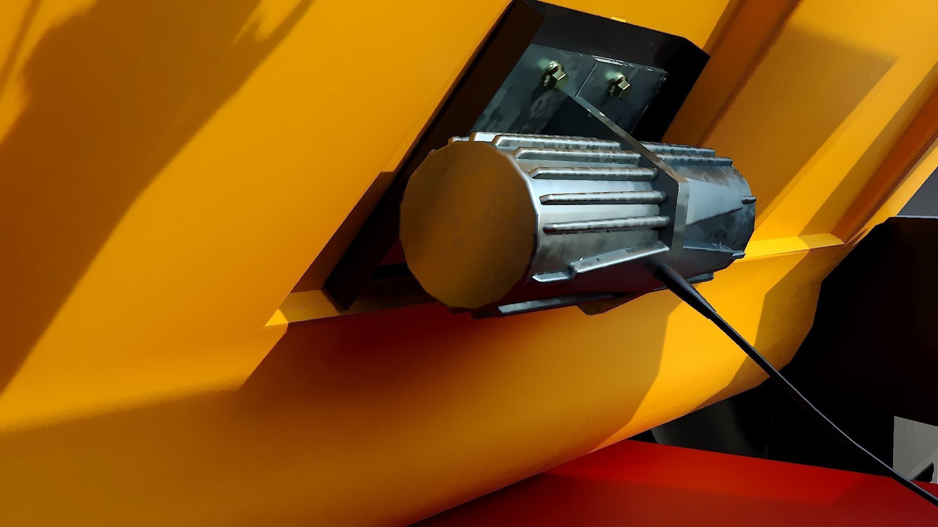 Dump truck with Snowplow Low-poly 3D model_22