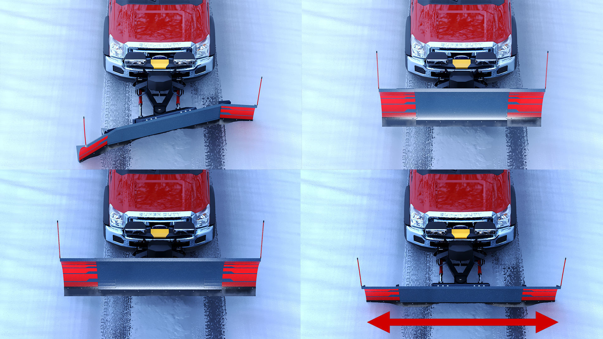 Dump truck with Snowplow Low-poly 3D model_32