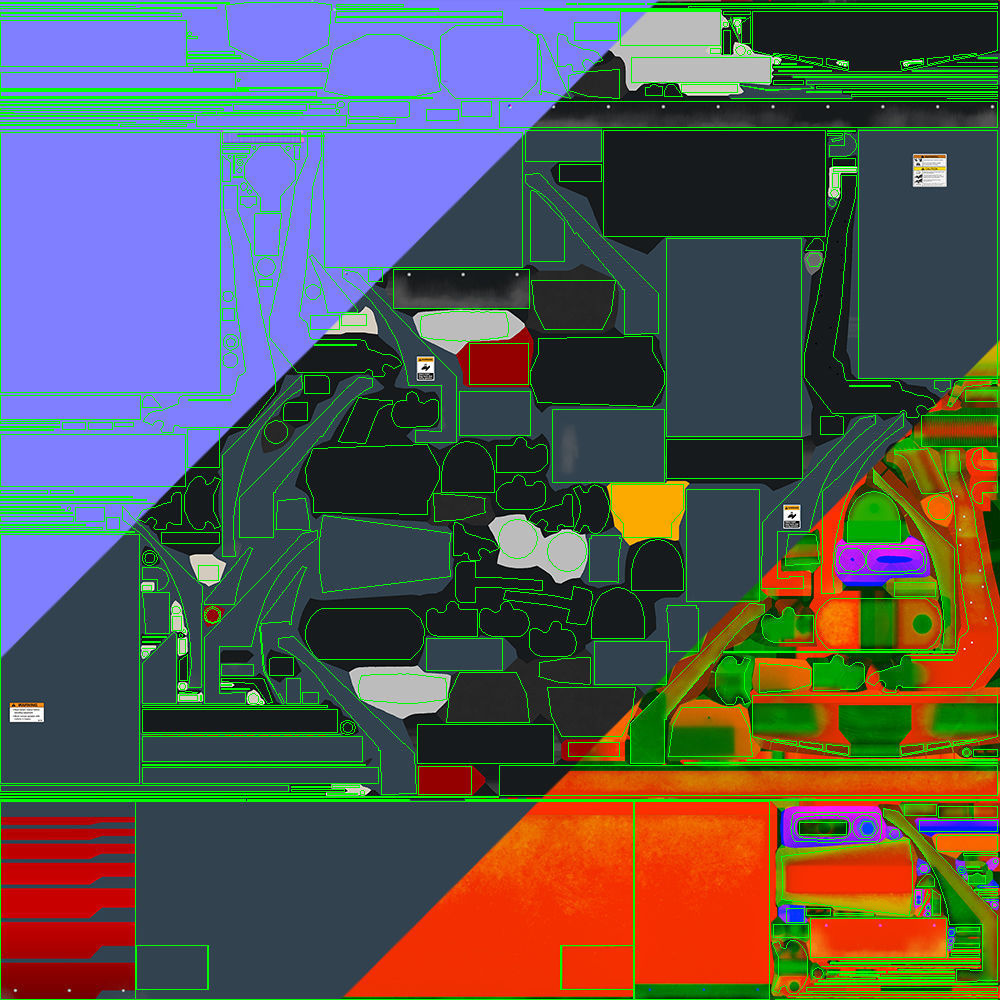 Dump truck with Snowplow Low-poly 3D model_60